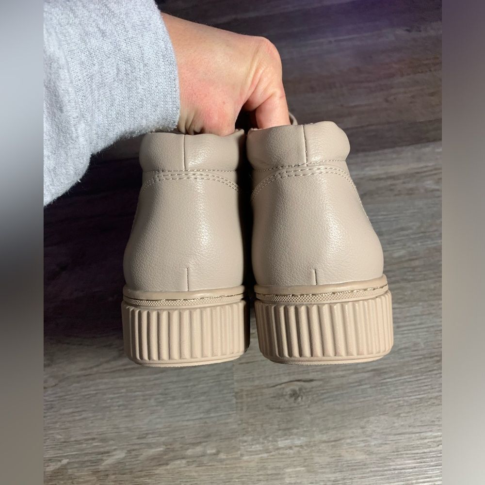 SOUL Naturalizer Turner Mid High Top Platform Sneakers Boots Tan Beige Size 12 - Picture 4 of 13